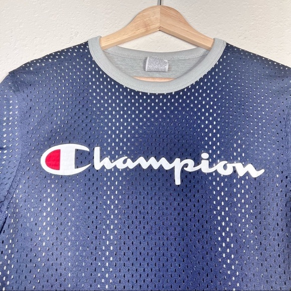 NWOT Mens Champion Reversible Mesh Tee Navy - Picture 4 of 10